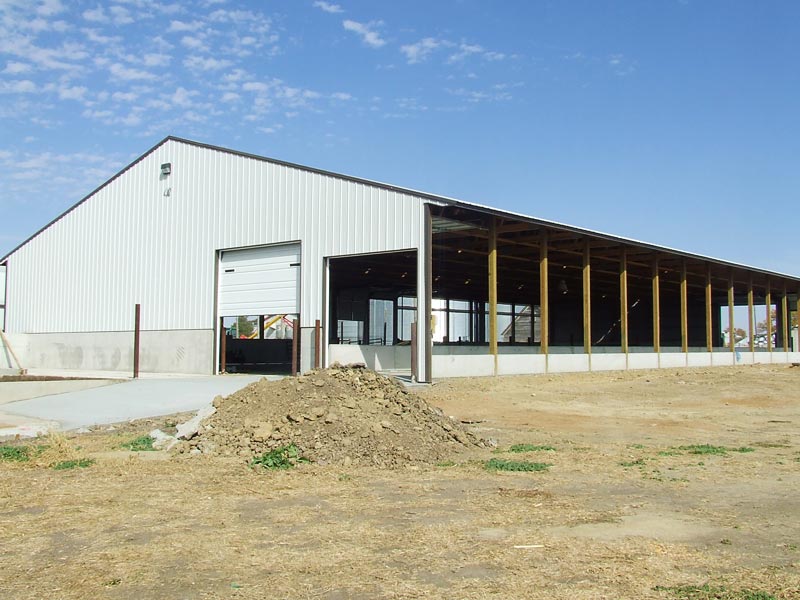 Estructura de estructura de acero ligero para Cow Barn