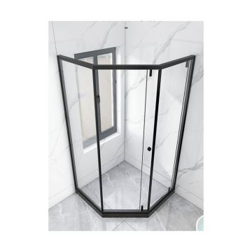 2025 Hot Selling French Design Diamond Tempered Glass Shower Cabine