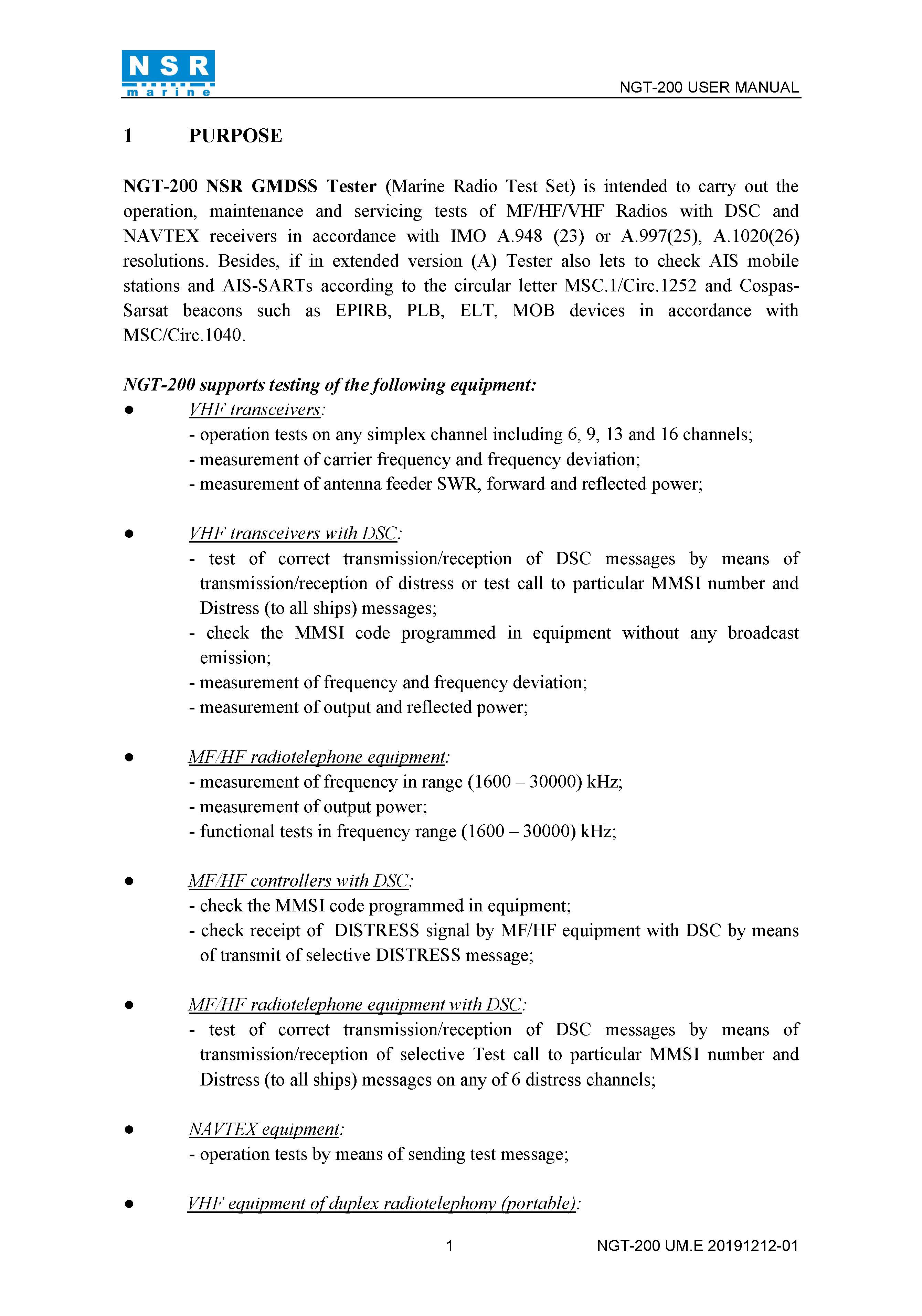 Marine Electronics Maritime Navigation Communication NGT-200 VHF DSC AIS MOB SART EPIRB PLB MF HF RADIO DSC NAVTEX GMDSS Tester