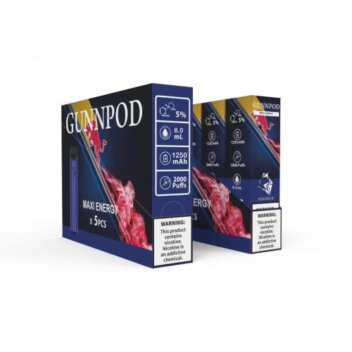 Caneta Vape Pen Sabor de Frutas Gunpod