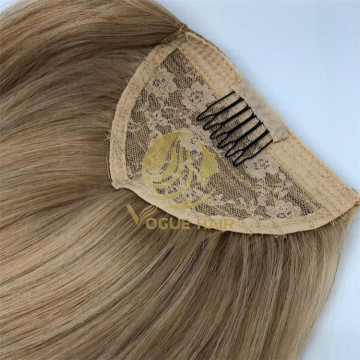 Clip in ponytail hair extensions-remy cuticle hair