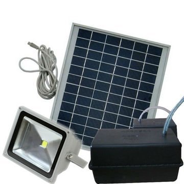 Solar floodlight with motion sensor