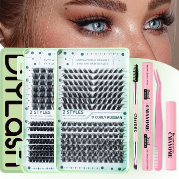 2024 New Arrival Individual Eyelash Kit: Wholesale Cluster Eyelash Kit 60D 80D 100D Mix Segmented DIY Lash Extension