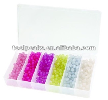 Jewelry plastic bead box 6 Grid Organizer Box