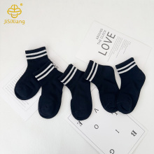 breathable striped socks with black and white stripes