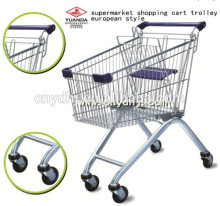 125Liter Cheap Metal Asian Type Go Cart Supermarket Cart Steel Cart
