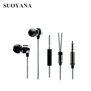 Metal material colorful ear lap stereo ear shaped headphones