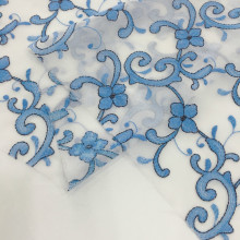 2020 Summer Two Tone Yarn Chiffon Embroidery Fabric