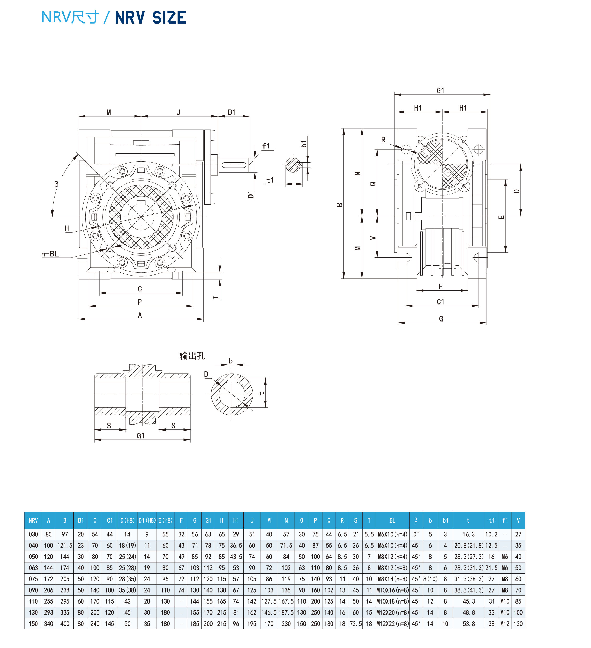 Good quality factory directly NMRV130 worm gear box with wholesale price