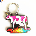 Porte-clés en émail de conception animale avec logo personnalisé en métal
