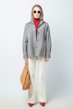 Women Long sleeves Grey Shirts