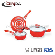 5pcs Aluminum cookware sets ceramic cooking sets non-stick cookset