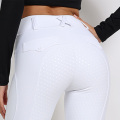 White Performance Horse Riding Tights For Rider