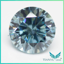 Hot Sale Round Brilliant Faceted Free Sample Gemstone American Cubic Zirconia Blue Sapphire