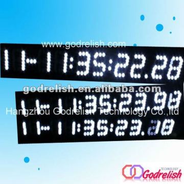 Led digital clock,white day date time display