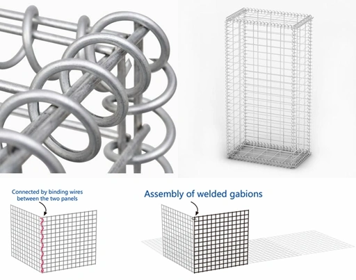 1mx0.5mx0.5m Decorative Welded Wire Gabion Mattress