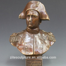 Popular Style Outdoor Decor bronze napoleon bust sculpture