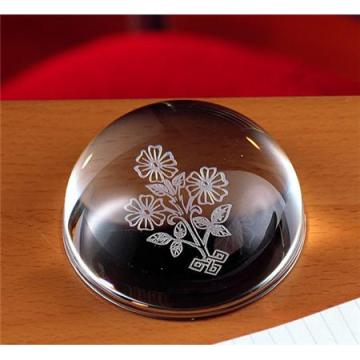3D Laser Engraved Crystal Paper Weights Gift