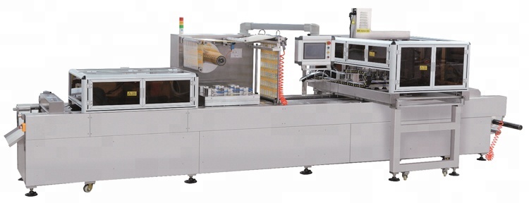 Automatic Thermoforming Stretch Film Vacuum Packaging Machine For Meat Seafood Bean Curd