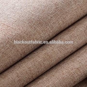 100% polyester linen look fabric blackout curtain fabric