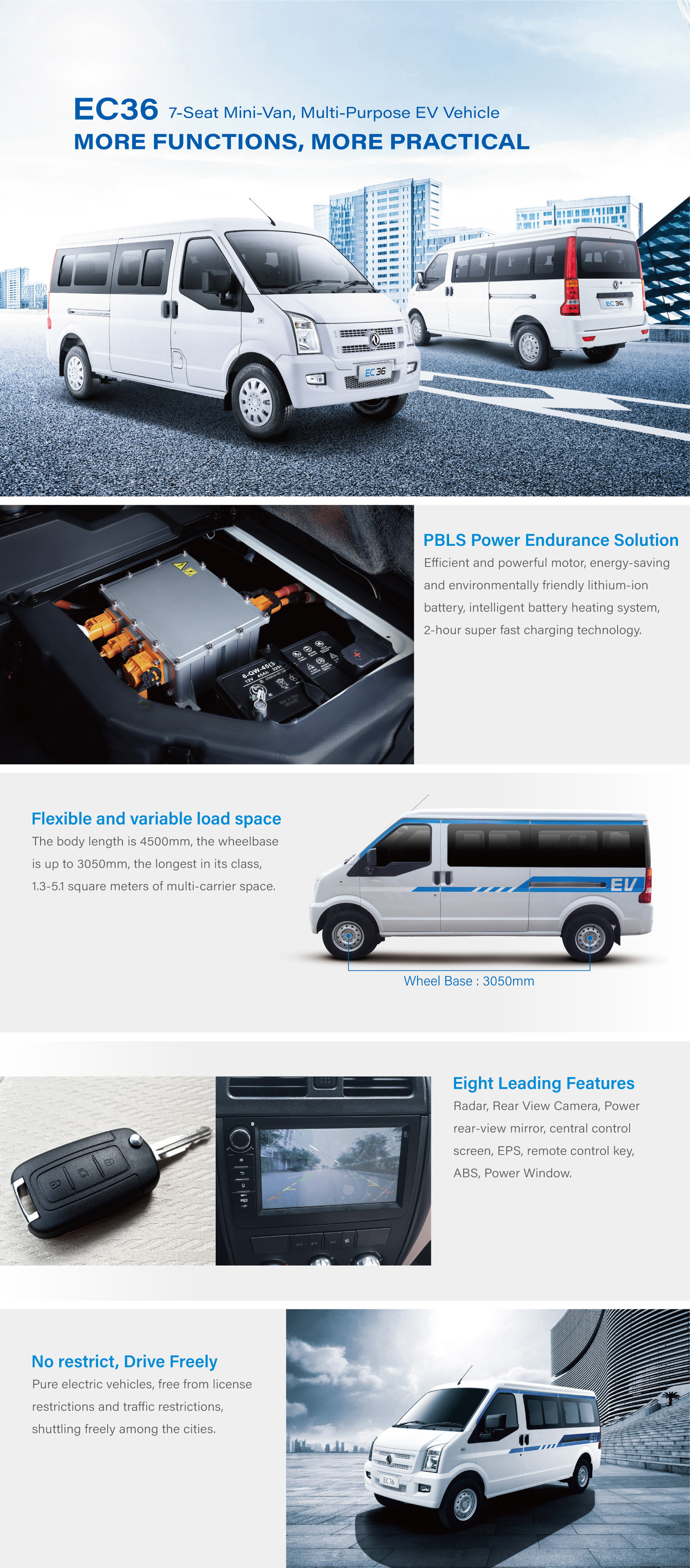 Cargo Truck DFSK EC36 Electric Electric Mini Truck Pickup For Sale Van Car Chinese Price