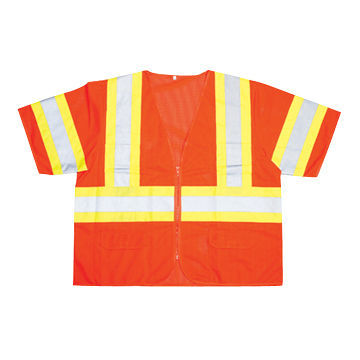 Reflective safety garments with half-sleeve style