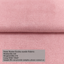 270GSM Plain Dyed Scuba Suede Fabric Garment Material