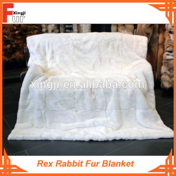 Fur Blanket, real fur Rex Rabbit Fur Blanket