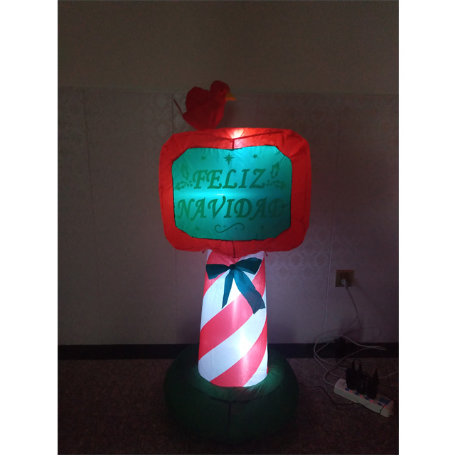 Holiday Inflatable Lamp Post For Christmas Party Decoration, High