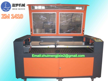 ZM1410 MDF acrylic leather colth paper adwords co2 Laser cutting machine