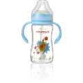 Стъклена бутилка за хранене за бебета 10oz с дръжка