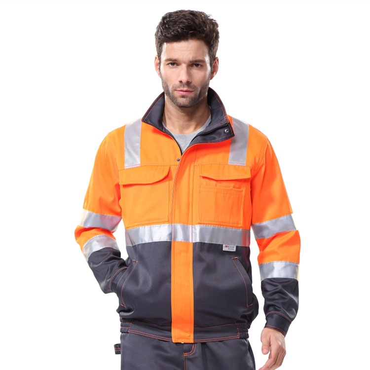 Customized logo high visibility reflective safety protective jacket