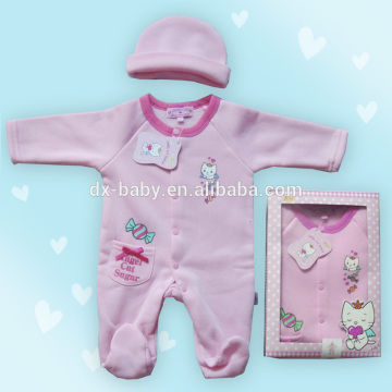 baby gift set romper+hat spring/ autumn baby clothing/baby romper