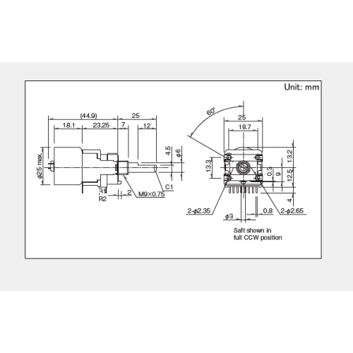 RK168 Serie Roterende potentiometer