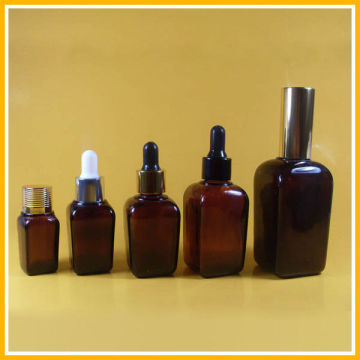 Square Glass Essential Oil Bottles With Cap Dropper 500ml, 1000ml