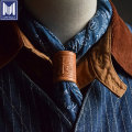 Indigo denim hombres cuello polaño pañuelo bufanda de pañuelo