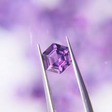 Natural Dark Brazilian Amethyst Hexagonal Loose Stones