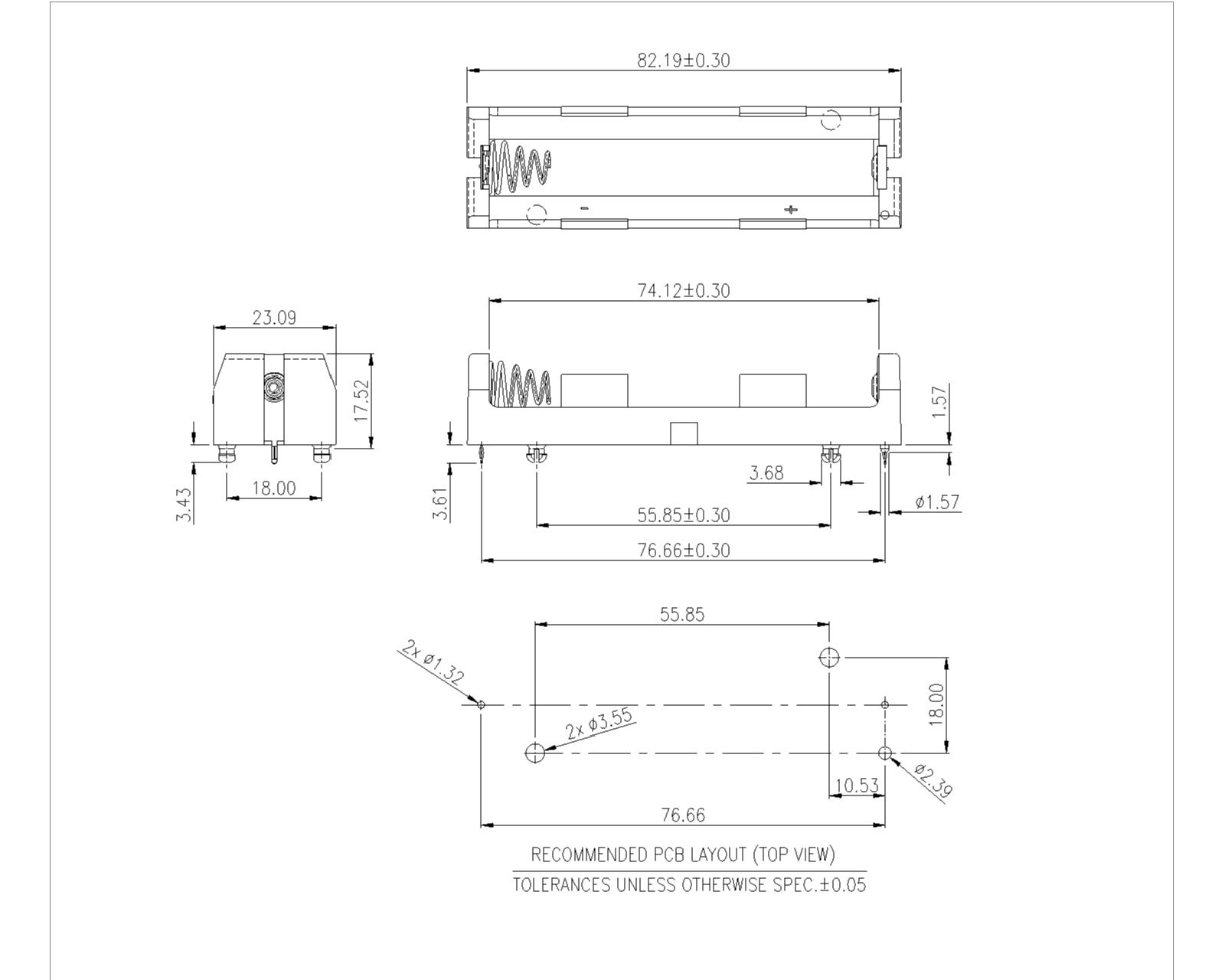 BBC-S-SI-A-21700-121 Single Battery Holder Fo BBC-S-SI-A-21700-121 Single Battery Holder Fo