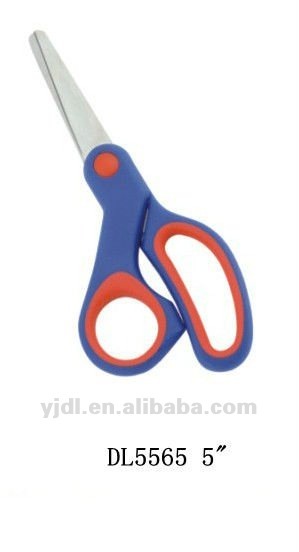 5 inch children rubber handle left handed craft scissors