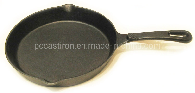 Nonstick 26cm Vegetable Oil Cast Iron Griddle Pan Frypan /Skillet BSCI LFGB FDA Approved, with Cover