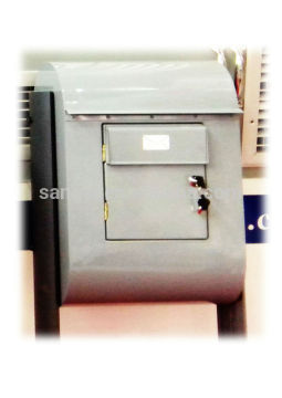 Iron free standing mailbox newspaper metal mailbox