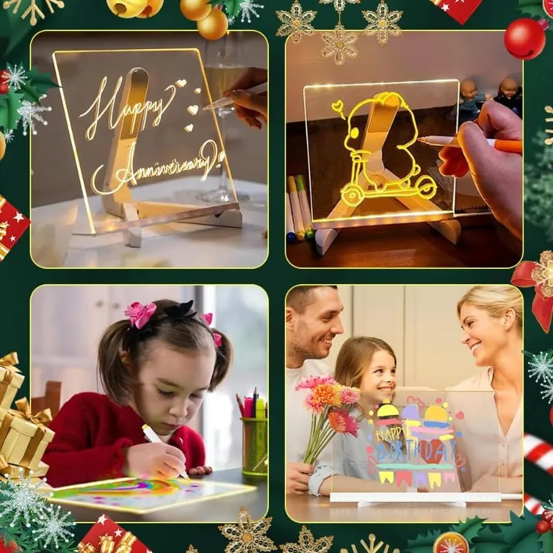 Creative LED Light Drawing Board for Home Decor Message Board
