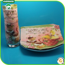 Decorative animal print tissue paper with company logo