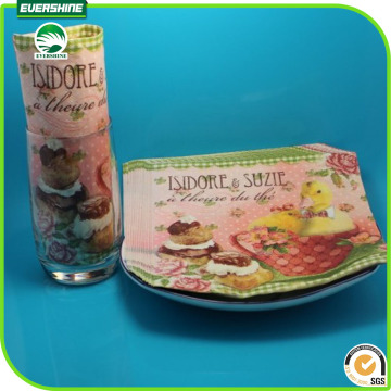 Decorative animal print tissue paper with company logo