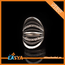 Newest Retro CZ Stone Tassel Antique Silver Jewelry Ring