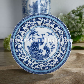7.5 Inches Elegant Fine New Bone China Blue and White Plate of Blue in China