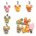 Super Cute Two Sizes Miniature Flat Back Resin Mouse Charms Kawaii Crafts Hot Selling Slime Making Accessories