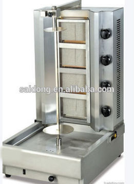 Continuing hot 4 burners gas doner kebab machine