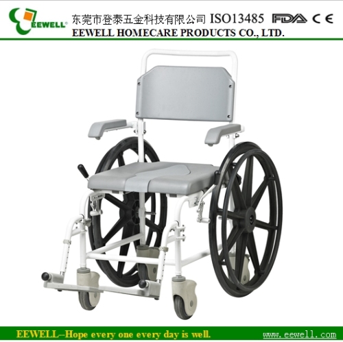 Deluxe Commode Wheelchair with Alternative Rear Wheels (1447)