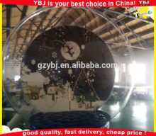 2016 inflatable human size snow globe for christmas/giant inflatable snow globe